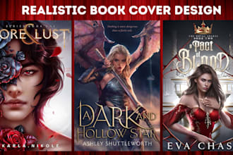 design realistic fantasy romance book cover ebook cover kdp book cover art