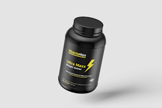 design label and coffee packaging for food, supplement