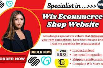 build wix ecommerce, online store, shop website within 24hrs