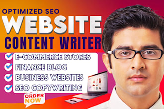 write SEO ecommerce website content, finance blogs, business copywriting, saas