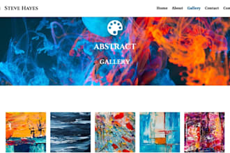 design art gallery website photography portfolio square space wix in 24hrs