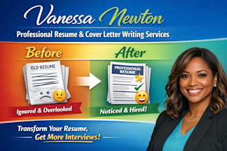 write a professional resume and cover letter