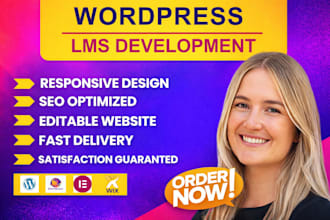 build a wordpress lms website for elearning and online courses