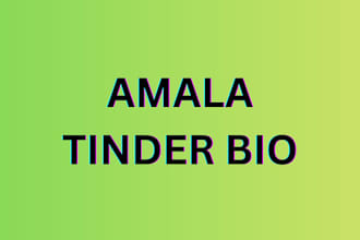 write you the perfect amala and eba profile text or tinder