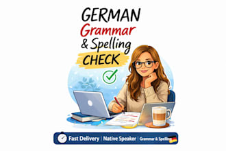 check and correct grammar and spelling in german