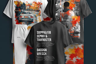 design a streetwear clothing graphic tshirt design