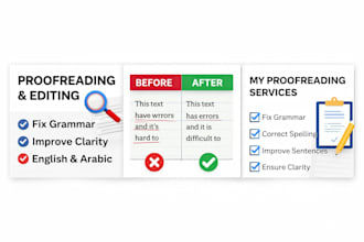 proofread and edit your english or arabic document