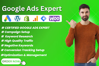 setup and optimize google ads with ga4,GTM and conversion tracking as an expert
