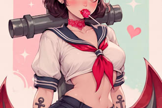 pin up girl and pin up girl illustration