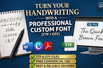 turn your handwriting into a professional custom font ttf or otf file