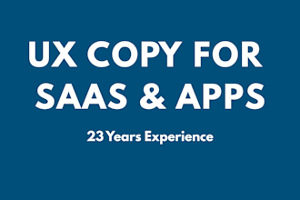 write UX copy and product messaging for your saas or app