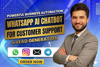 build ai chatbot for whatsapp, customer support, and business automation