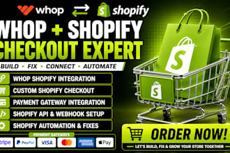 build whop shopify checkout integration custom checkout payment gateway fix sync