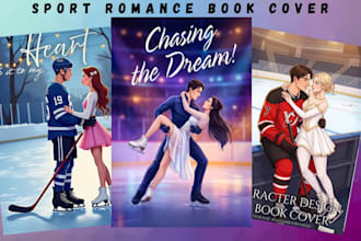design sport romance book cover illustration ebook cover kdp book cover art