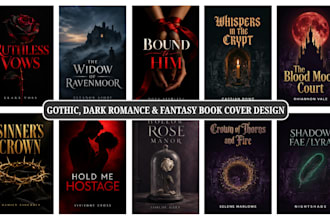 fantasy book cover, dark romance ebook cover, kdp book cover, book cover design