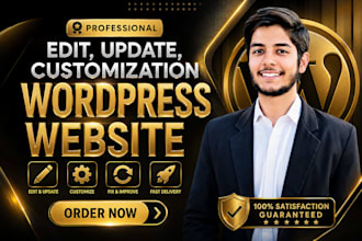 professional edit, update and customization wordpress website