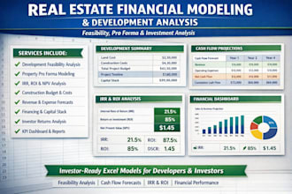 real estate pro forma development model investment analysis, irr and waterfall
