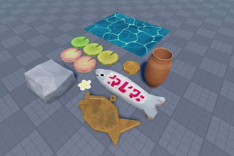 create low poly handpainted 3d assets for your game