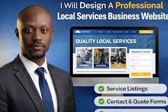 design a website for plumbers, cleaners, electricians and local businesses