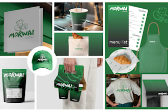 create a food and beverage logo and brand identity guideline