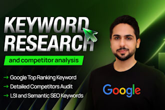 do SEO keyword research and competitor analysis for GEO aeo