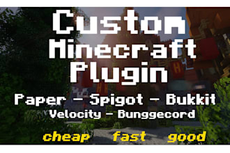 create a custom minecraft spigot or paper plugin