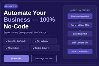 build zapier and make automation workflows to save your business time