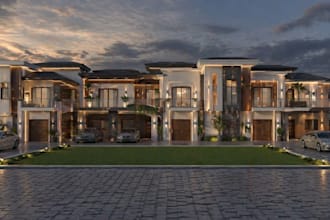 design modern architectural interior and exterior in 3d