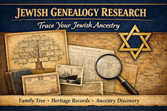 research your jewish genealogy and build your family tree