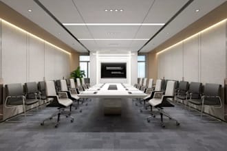 render 3d office interior design,commercial space,workspace design, meeting room