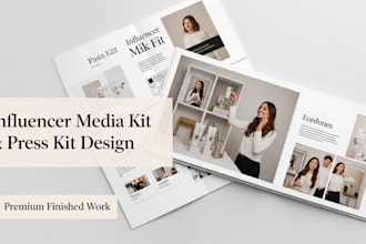 design influencer media kit card brand collaboration press kit