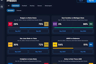 create a prediction marketplace like polymarket, kalshi prediction app, predicti