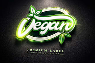 create a professional vegan logo for organic natural