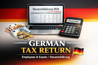 do bookkeeping, expense tracking and tax filing for employees in germany