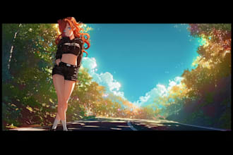 create anime, game, and visual novel background painting