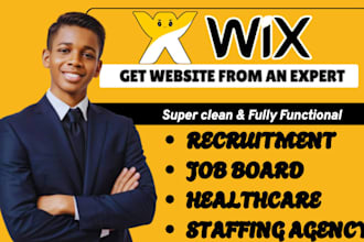 create wix recruitment website wix job board website wix healthcare website