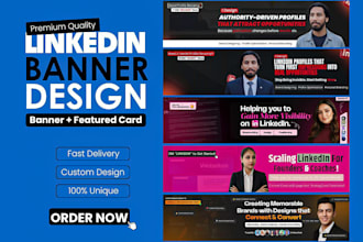 design premium linkedin banner for your profile