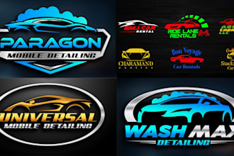 design auto detailing, automotive, mobile detailing, auto repair, car wash logo