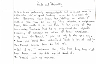 write neat handwritten notes and documents