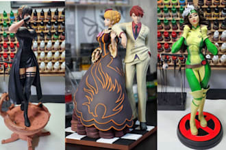 3d print and paint custom anime figure miniature painting resin figure printing