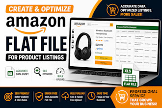 create and optimize amazon flat file for product listings