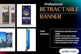 design roll up banner, retractable banner for business