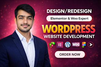 design modern responsive wordpress business website for your company