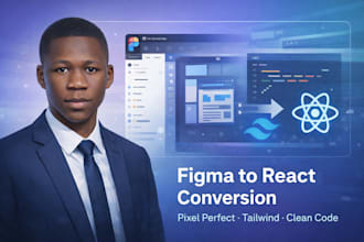 convert figma to responsive react website