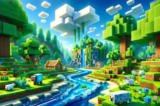 make hypixel skyblock minecraft bedwars thumbnail for youtube hytale