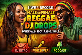 create professional reggae dancehall dj drops and hype tags