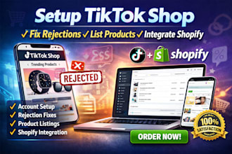 setup tiktok shop fix tiktok shop rejection listing integrate shopify