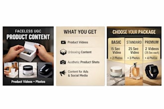 reate faceless ugc product videos and photos for your brand