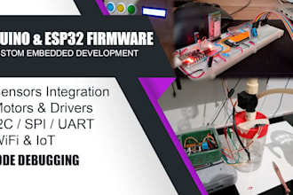 write arduino or esp32 code for sensors motors and iot projects