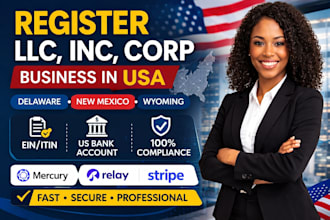 register, inc llc corp business in delaware new mexico wyoming USA, ein and bank